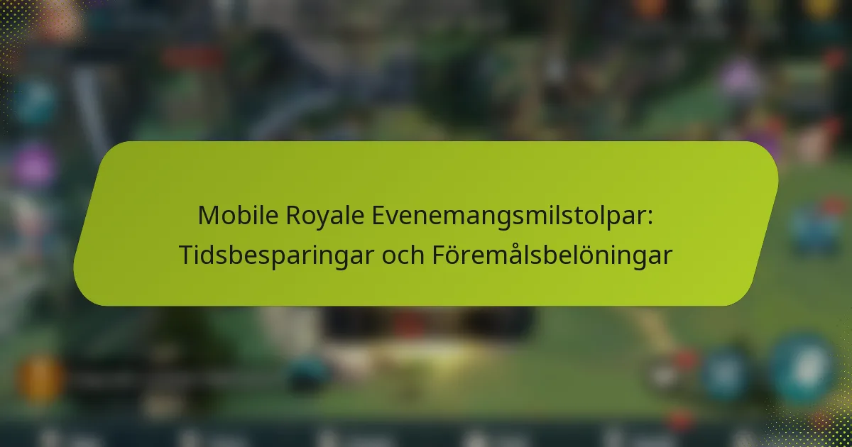 Mobile Royale Evenemangsmilstolpar: Tidsbesparingar och Föremålsbelöningar